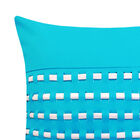 Edie @ Home Indoor/Outdoor Center Woven Cord Throw Pillow 17X17, Aqua, , alternate image number null