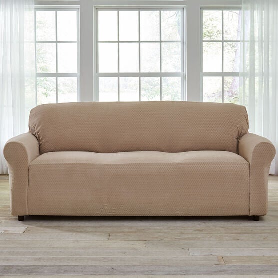 Bh Studio Stretch Diamond Extra Long Sofa Slipcover Decor