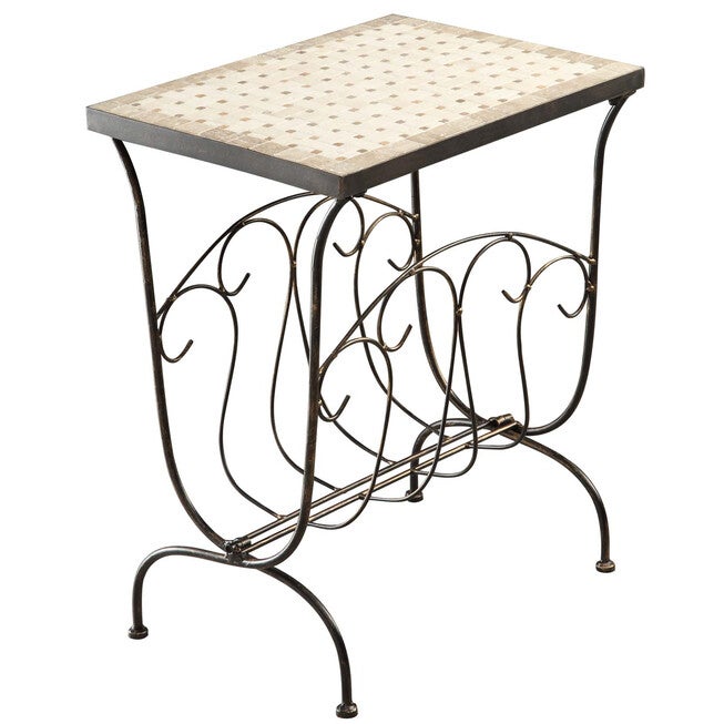 Travertine Magazine End Table, , alternate image number 2