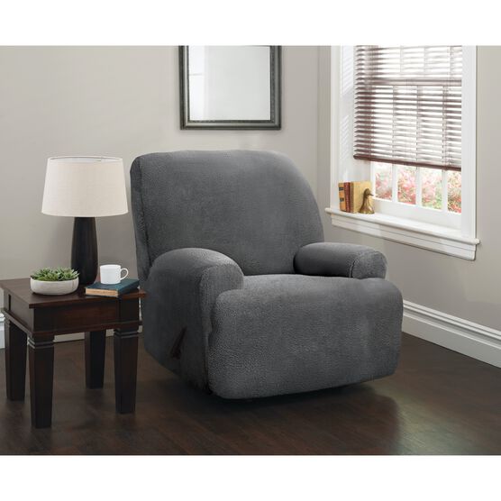Stretch Sherpa Jumbo Recliner Cover Brylane Home