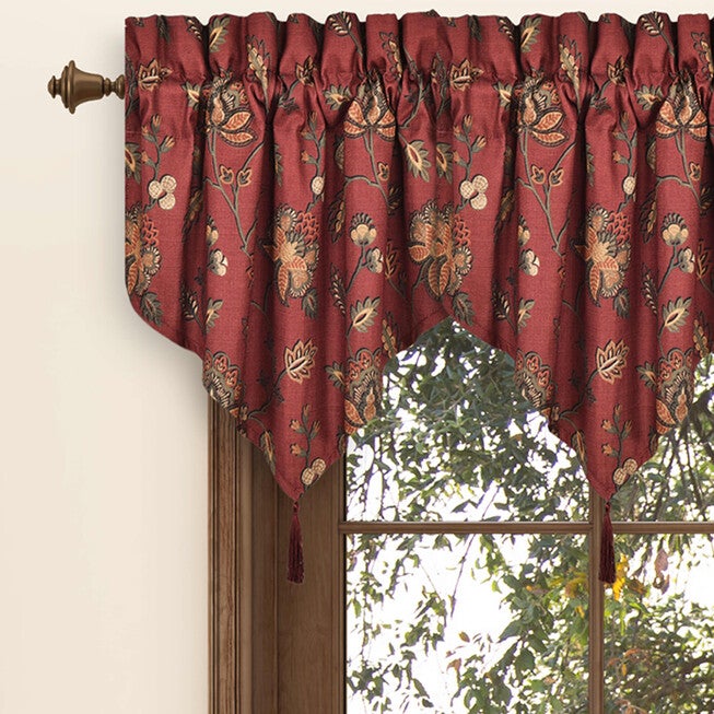 Bari Window Ascot Valance, RED, alternate image number 2
