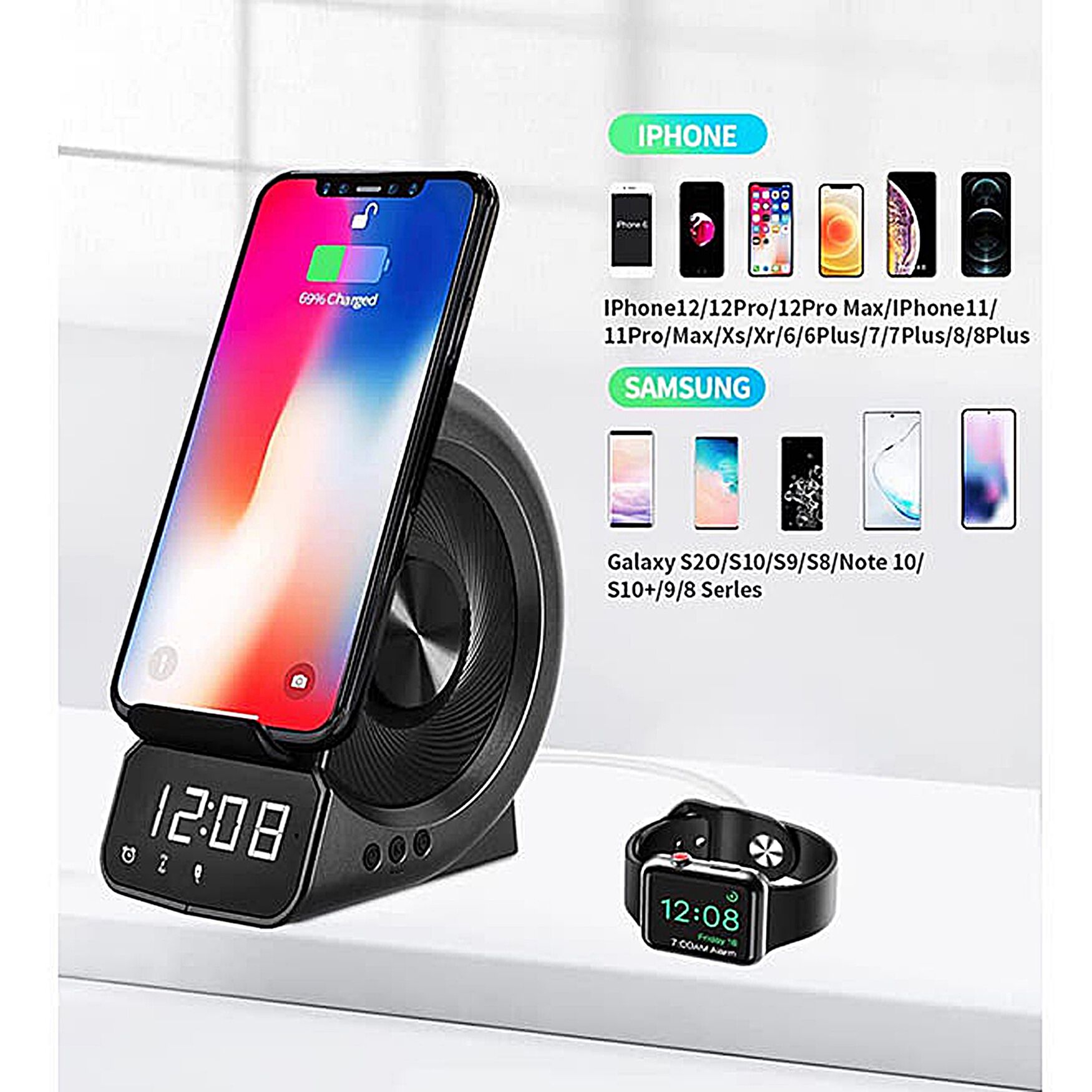 Wireless Charging Stand & Speaker, , alternate image number 3