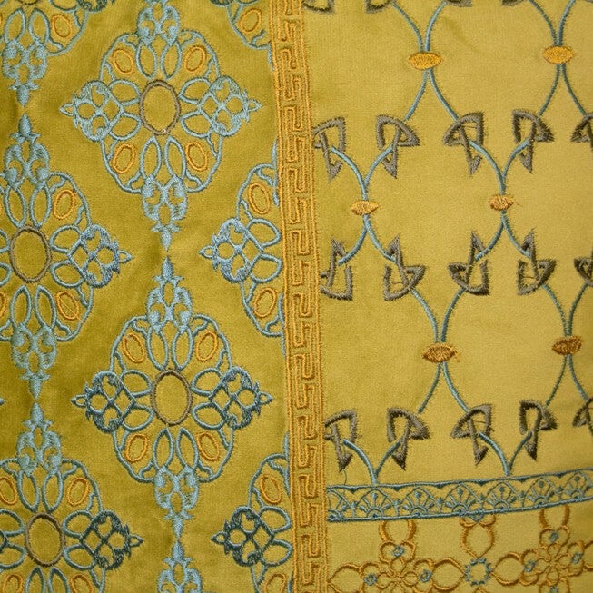 Velvet Patchwork Embroidered Decorative Pillow , , alternate image number 2