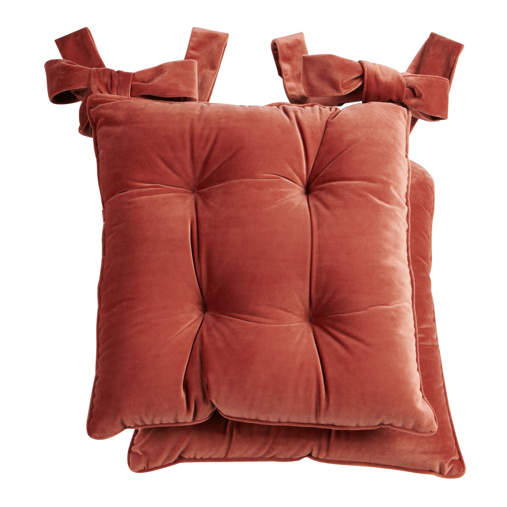 Velvet seat cushion