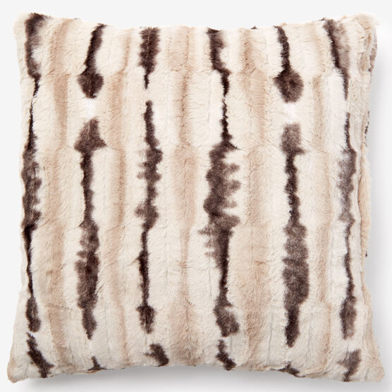 Animal Print Faux Fur Pillow Covers, CHINCHILLA PRINT, hi-res image number null