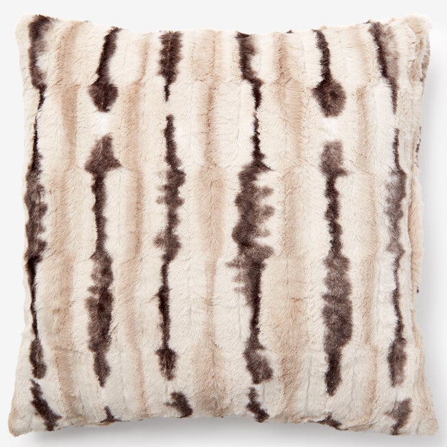 Animal Print Faux Fur Pillow Covers, CHINCHILLA PRINT, hi-res image number 0