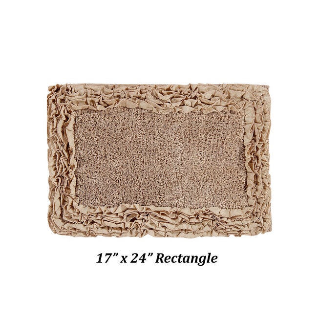 Shaggy Border Bath Rug Mat, 3 Piece Set, (17 inches X 24 inches | 20 inches X 20 inches | 21 inches X 34 inches), , on-hover image number 1