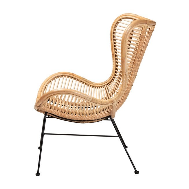 Colorado Modern Bohemian Rattan Accent Chair, , alternate image number null