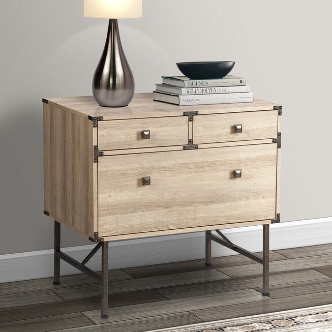 Langer Light Oak Lateral File Drawer File Drawer, , on-hover image number null