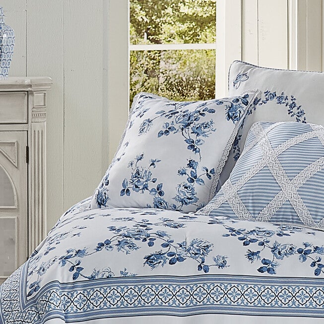 Rialto 16 Inch Square Decorative Throw Pillow, FRENCH BLUE, alternate image number null