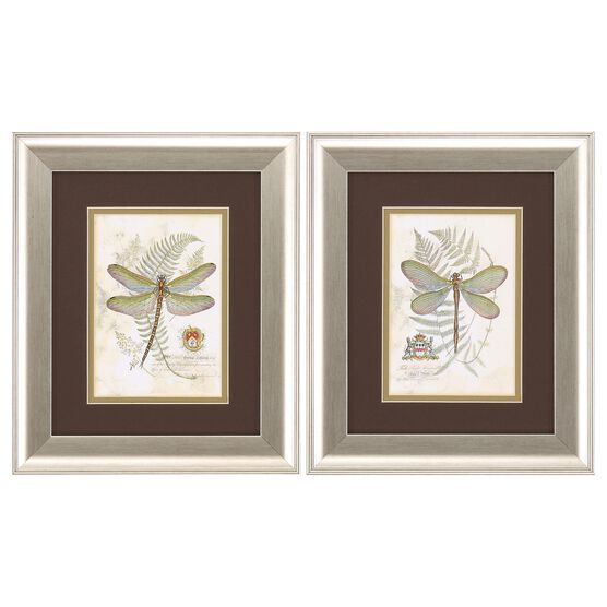 Dragonfly Framed Wall Décor, Set Of 2, NEUTRAL, hi-res image number null