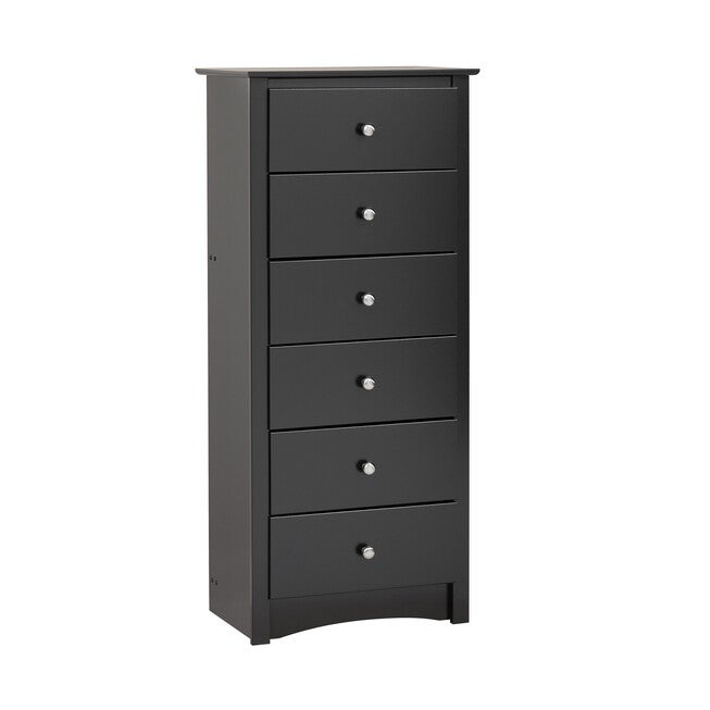 Sonoma Tall 6 Drawer Chest, Black, , alternate image number null