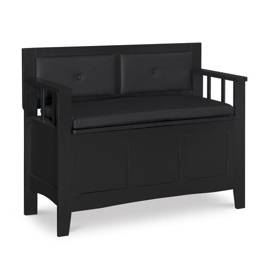 Carlton Padded Bench, BLACK, hi-res image number null