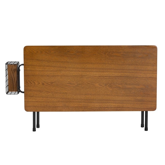 Mariela Natural Brown And Black Low Profile Coffee Table With Basket, , alternate image number null