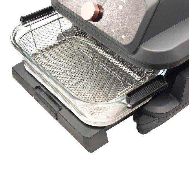 Livwell 6 Quart Glass Container Air Fryer, MATTE GREY, alternate image number null