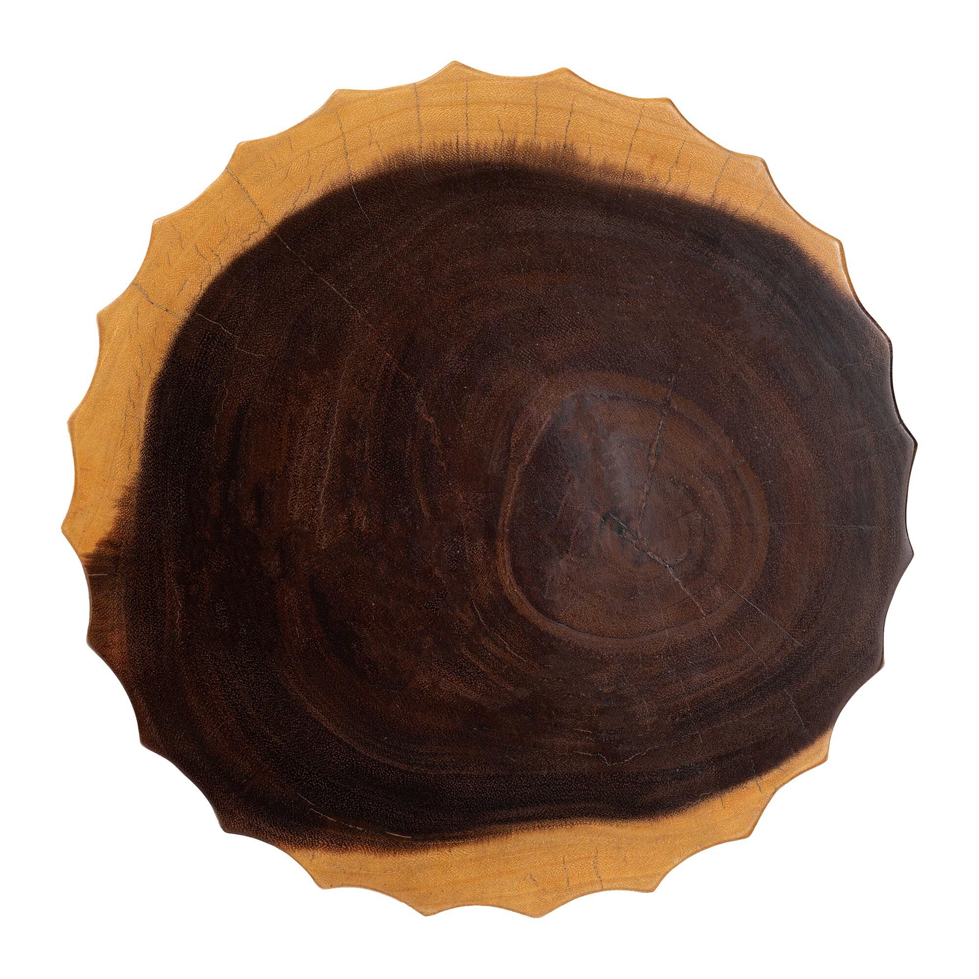 Noleta Hand-carved Suar Wood Side Table, NATURAL BROWN, alternate image number 5