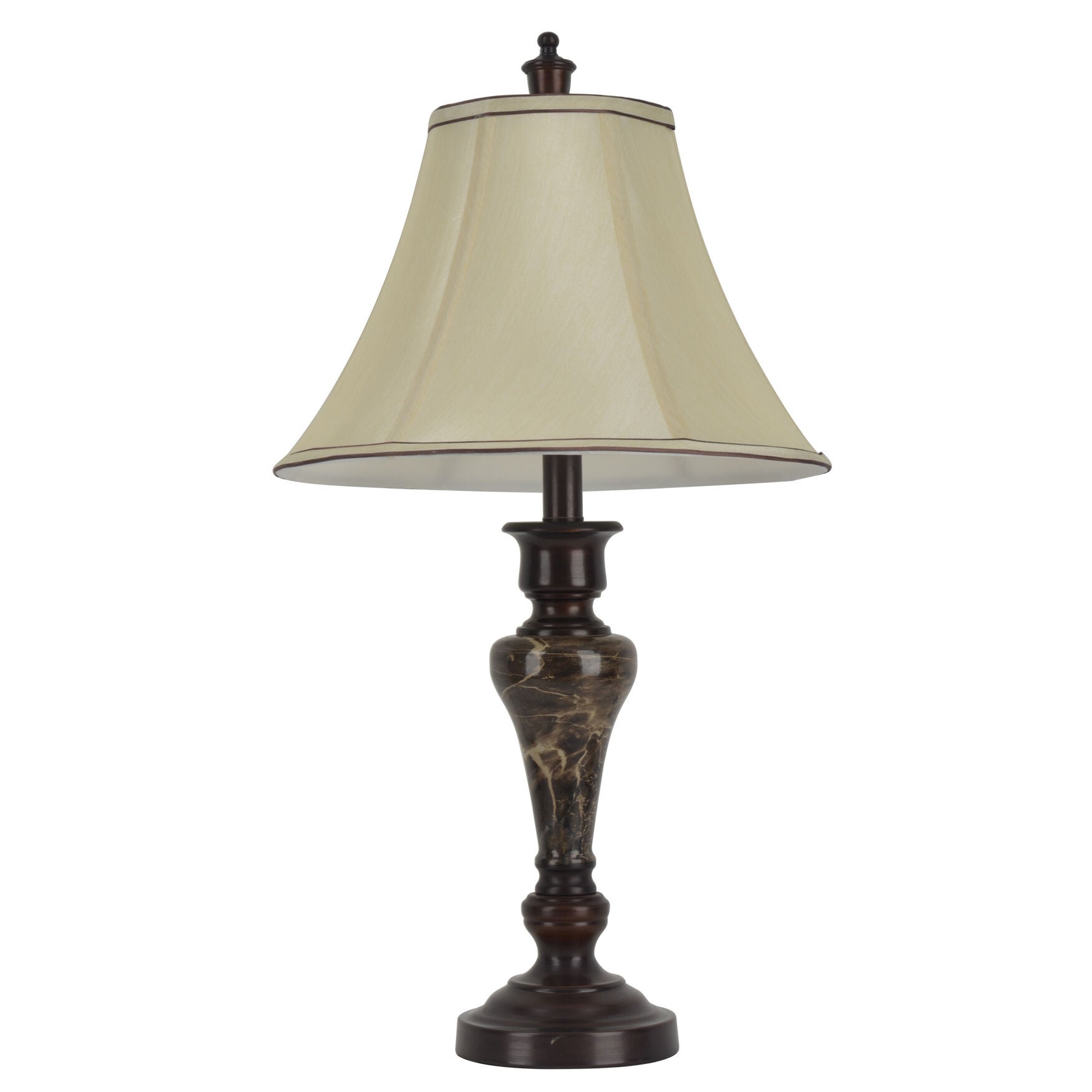 25 inches Bronze and Marble Table Lamp, BRONZE, hi-res image number 0