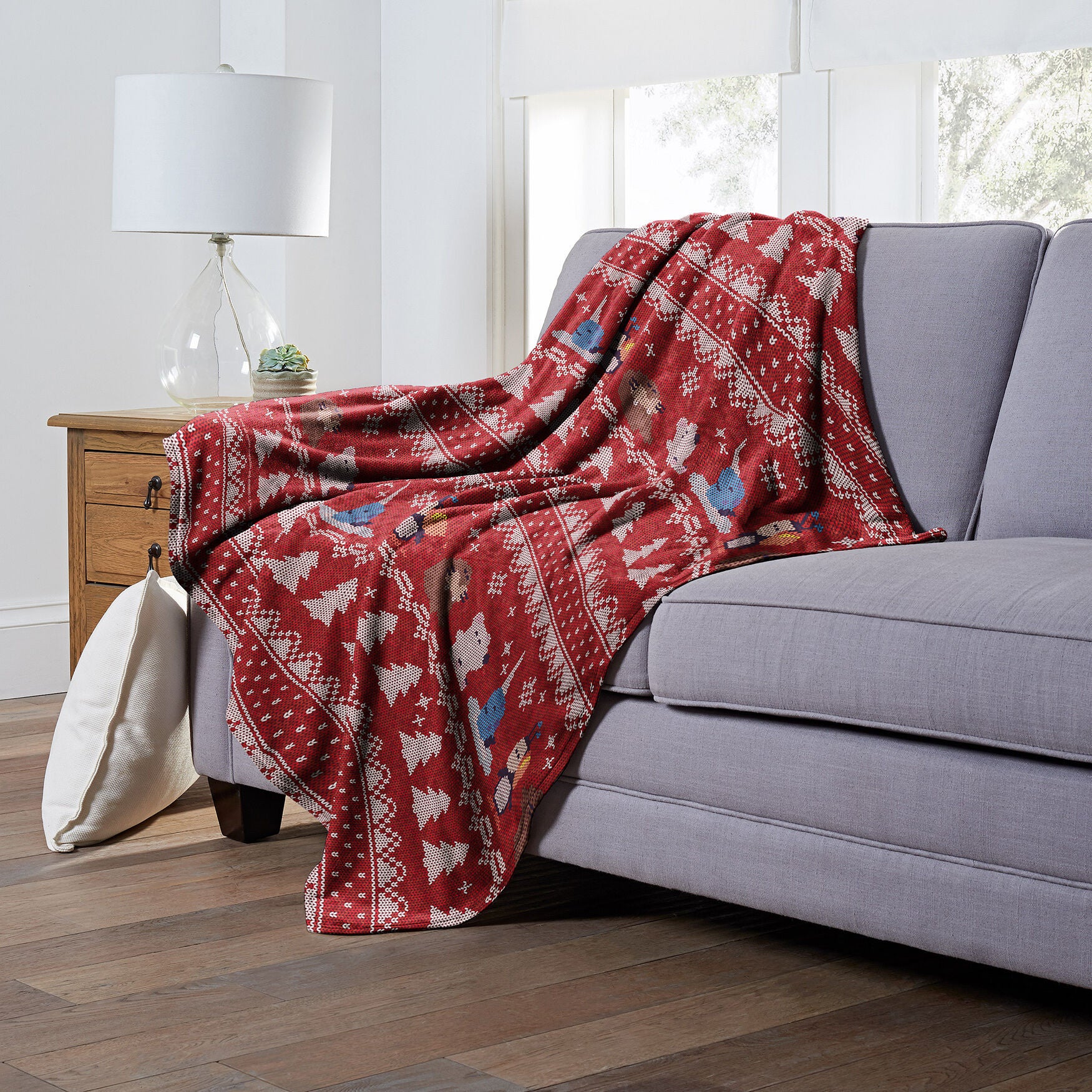 Wb Elf Cozy Arctic Friends Silk Touch Throw Blanket, , alternate image number 3