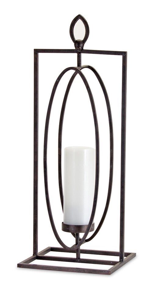 Candle Holder 24 inchesH (Set of 2) Iron, BLACK, hi-res image number null