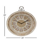 Beige Vintage Metal Wall Clock, , alternate image number null