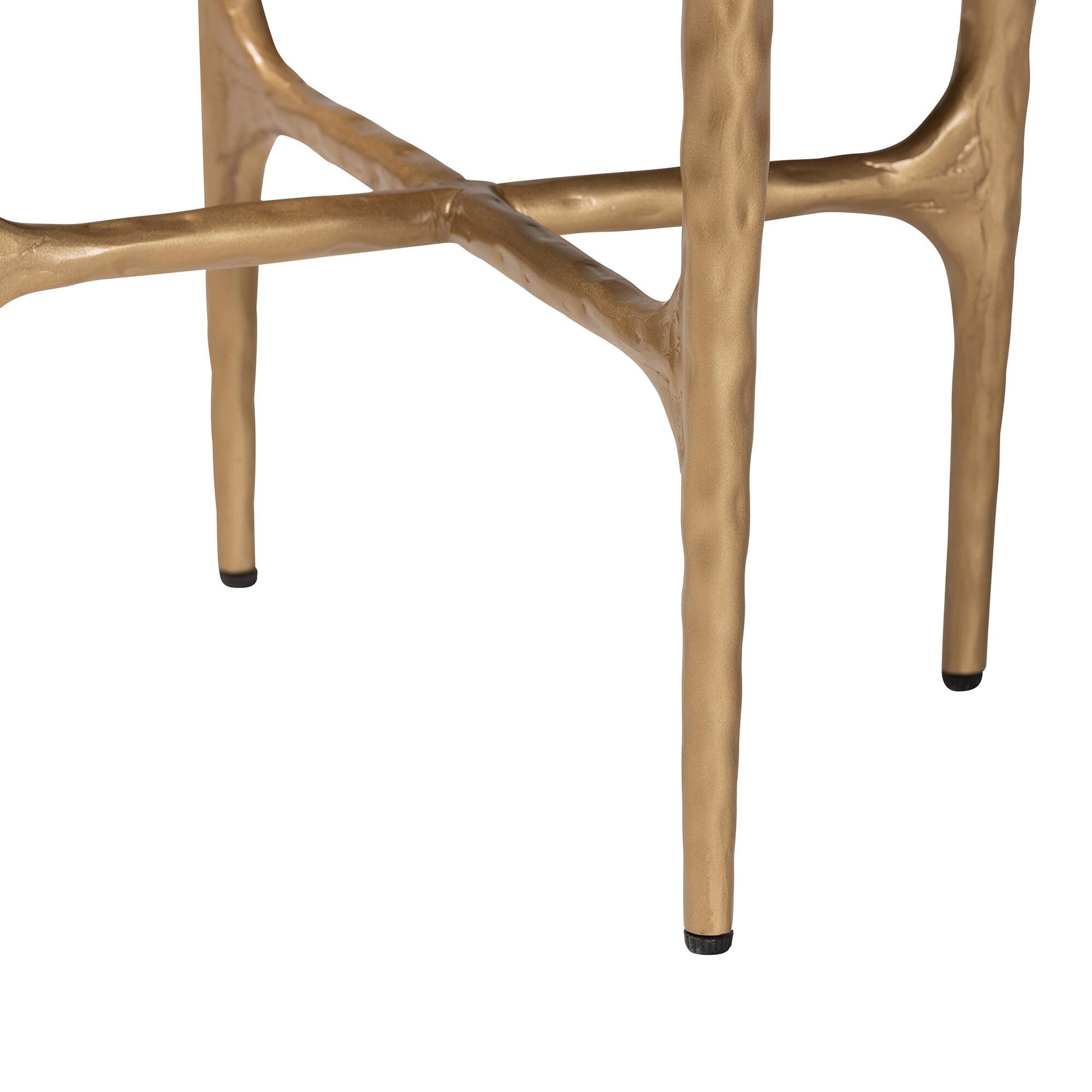 Akanji Marble Round End Table, WHITE, alternate image number 4