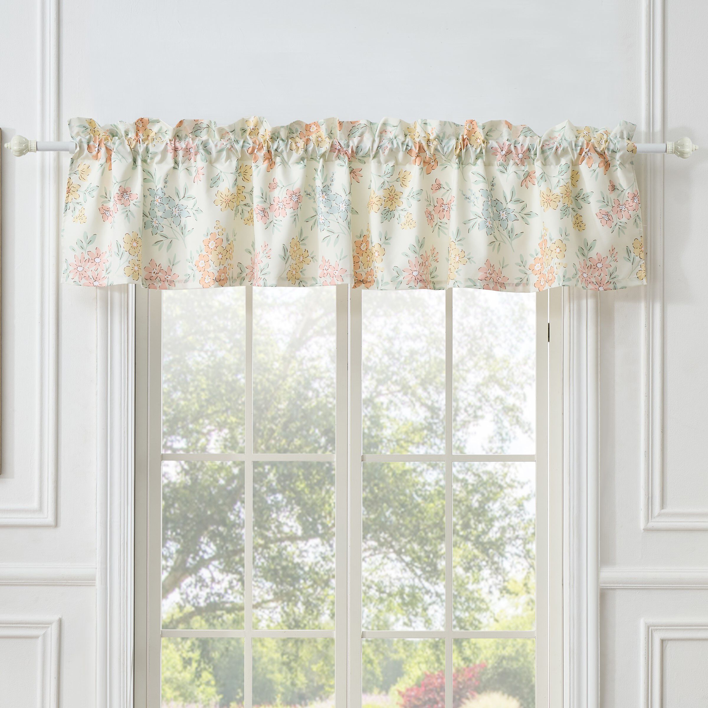 Greenland Home Fashions™ Chloe Window Valance Curtains, PASTEL, alternate image number 1