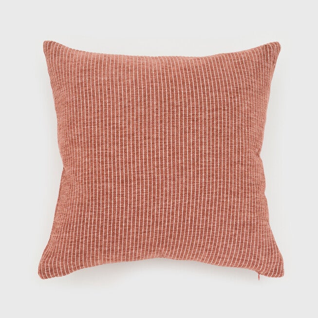 NEA WOVEN PIN STRIPES PILLOW, COPPER BROWN, hi-res image number null