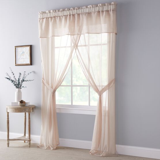 BH Studio Crushed Voile 5-Pc. One-Rod Set, BH Studio Crushed Voile 5-Pc. One-Rod Set,