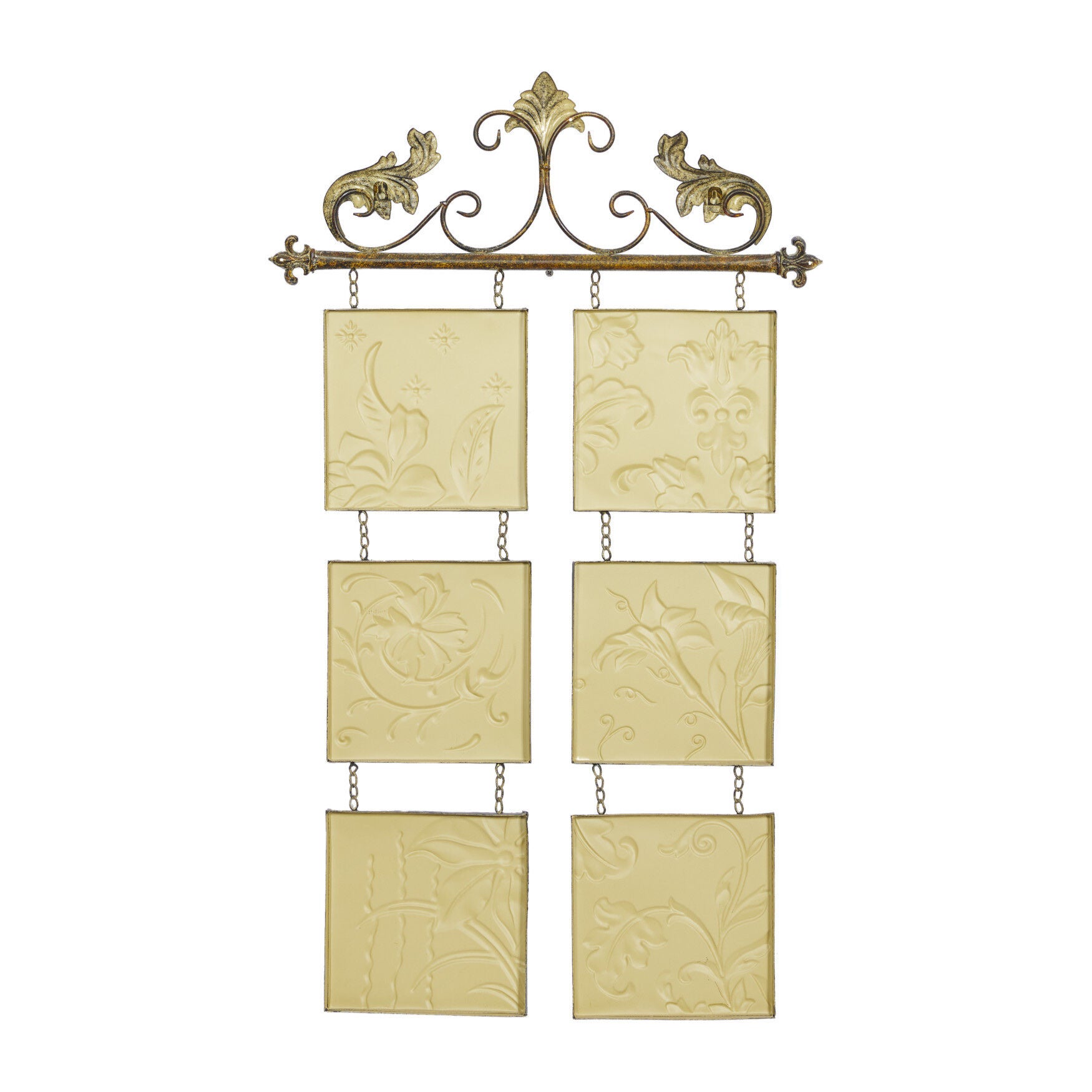 Brown Metal Traditional Floral Wall Decor, , alternate image number 2