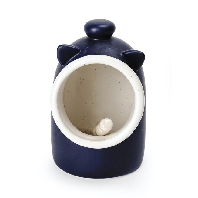 Stoneware Salt Pig - Matte Blue, BLUE, hi-res image number null