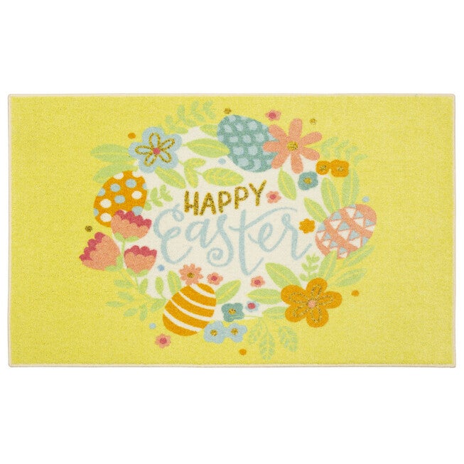 Easter Wreath Multi Kitchen Rug, MULTI, hi-res image number null
