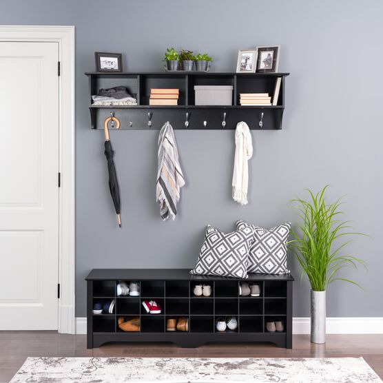 24-Pair Shoe Storage Cubby Bench, , alternate image number null