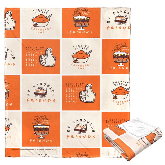 Wb Friends Friendsgiving Chaos Silk Touch Throw Blanket, O, hi-res image number null