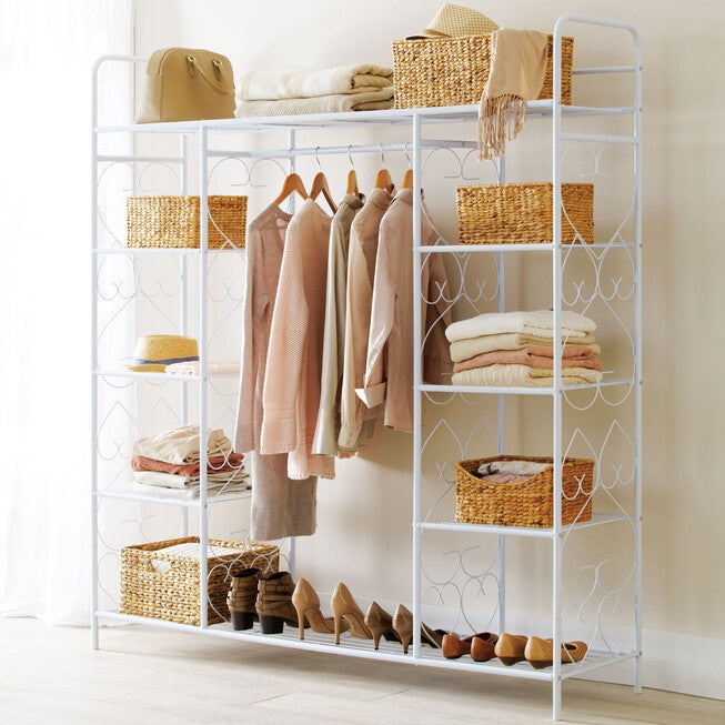 Extra Large 5-Tier Metal Closet, WHITE, hi-res image number 0