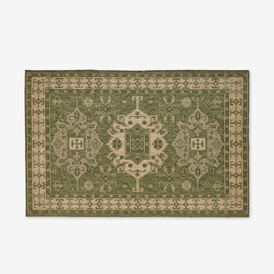 Kilim 6’6" x 9’4" Rug, GREEN, hi-res image number null