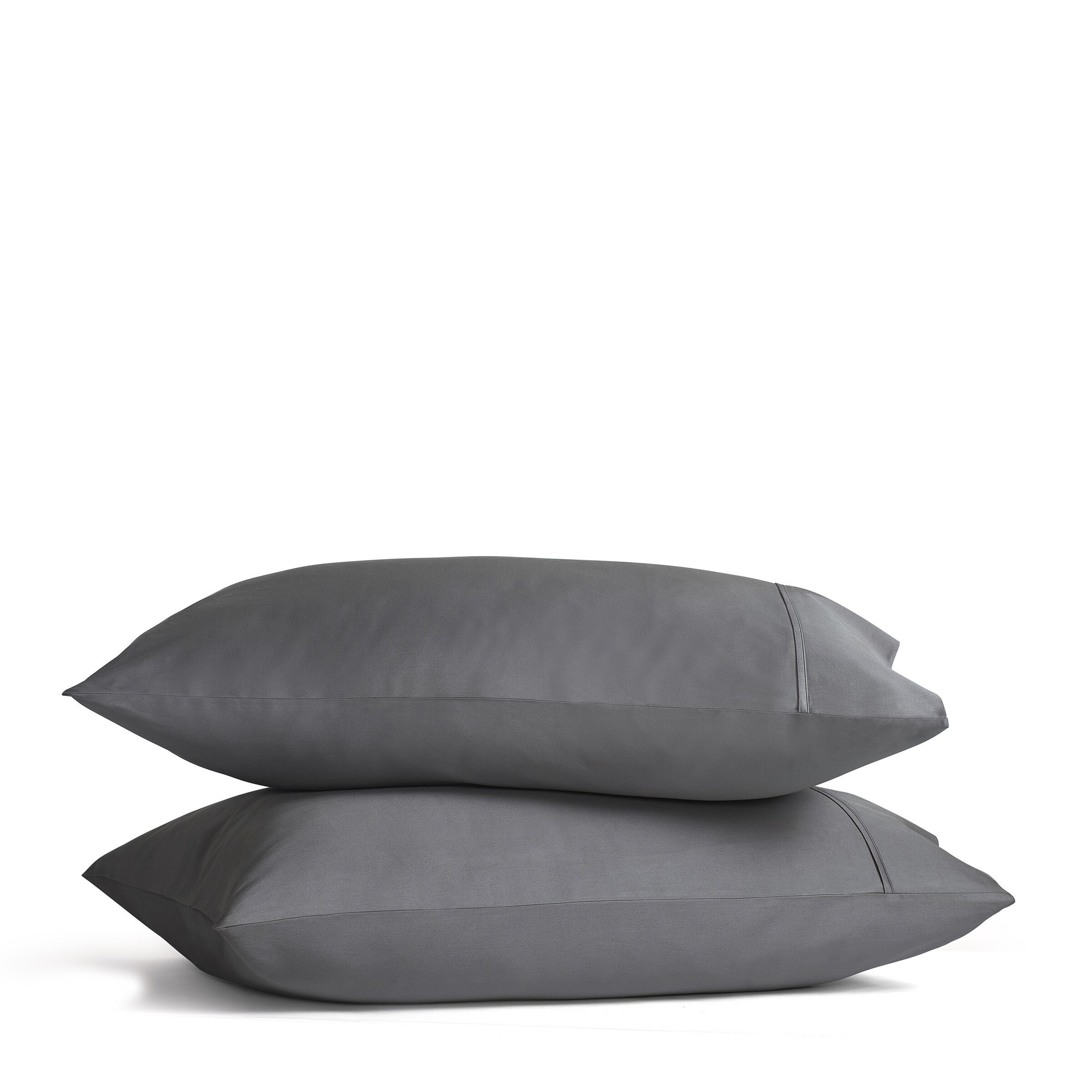 PREMIER SATEEN STANDARD PILLOW CASE PAIR, GRAPHITE, hi-res image number 0
