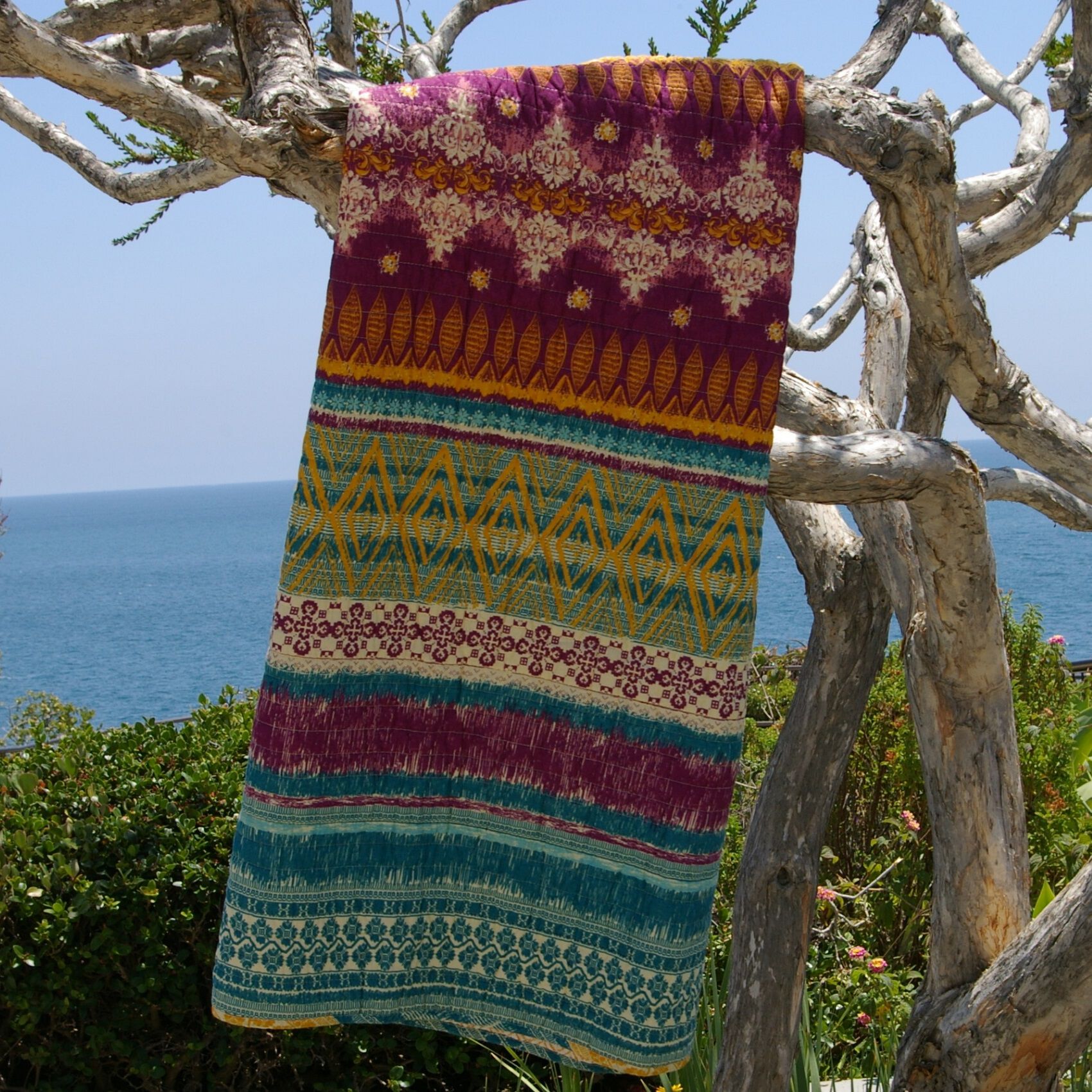 Southwest Quilted Throw Blanket, SIESTA, alternate image number 4