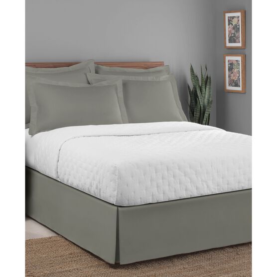Luxury Hotel Classic Tailored 14" Drop Silver Bed Skirt, , on-hover image number null