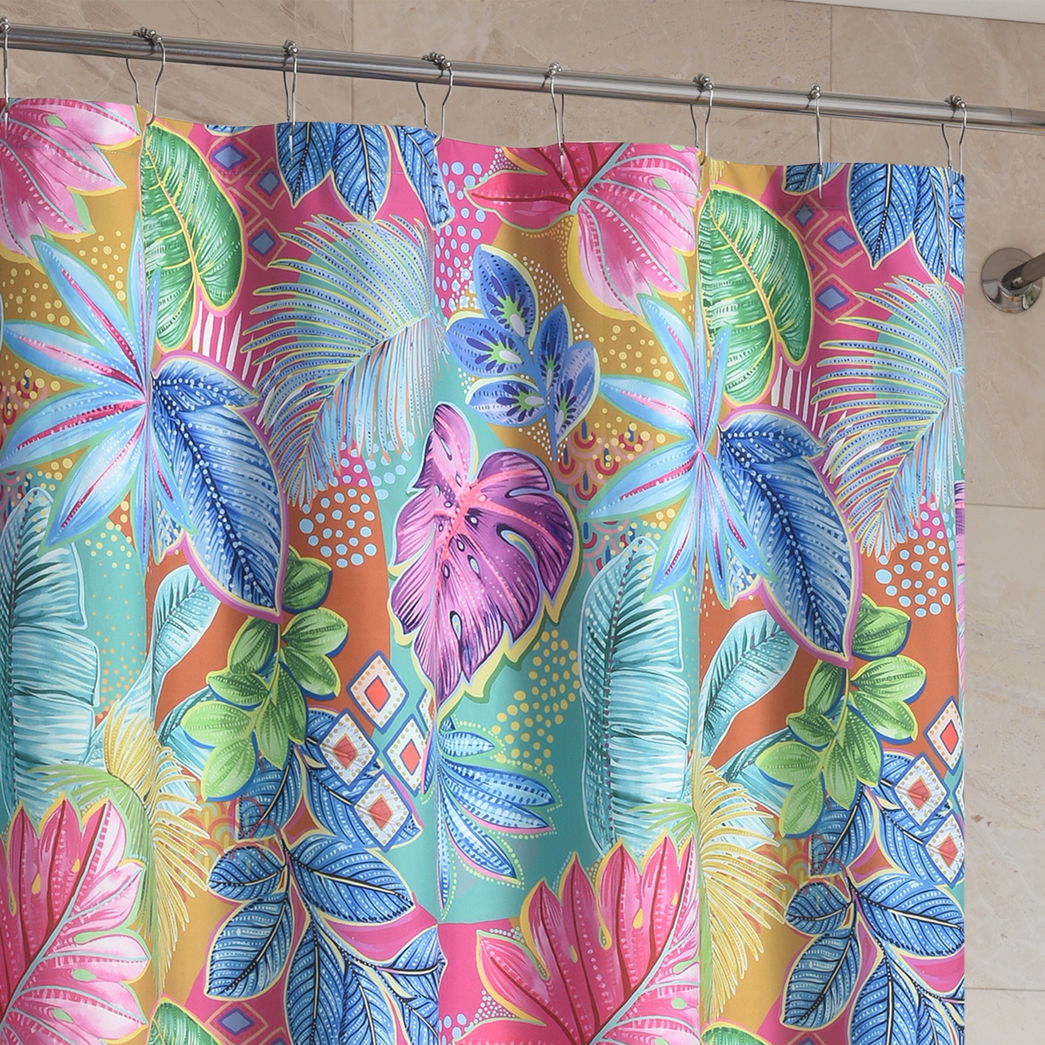 HANALEI SHOWER CURTAIN, PINK, alternate image number 1