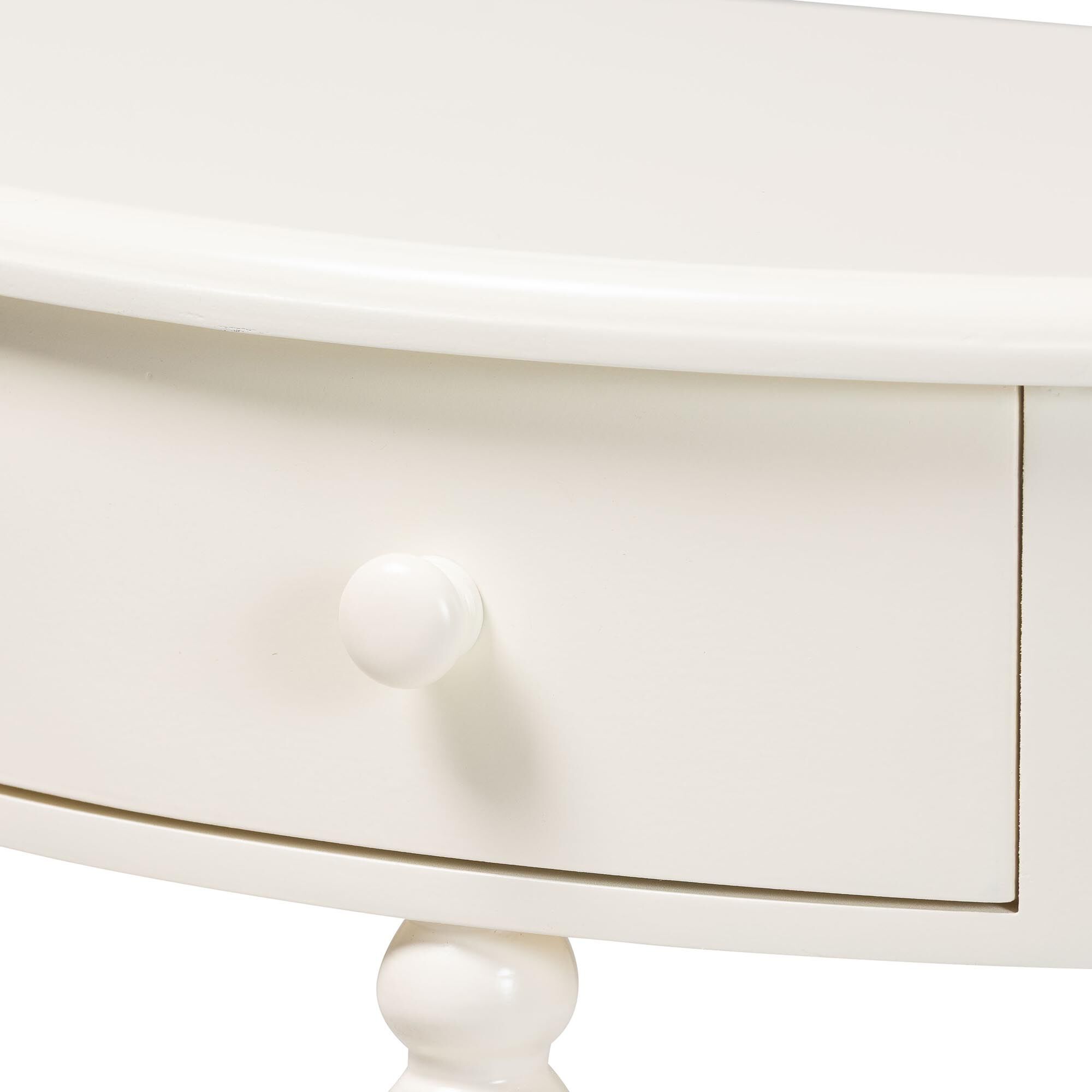 Raynera Bobbin-Leg Demilune Console Table, WHITE, alternate image number 6