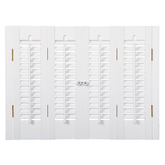 1¼" Louver Traditional Faux Wood Shutter, WHITE, hi-res image number null