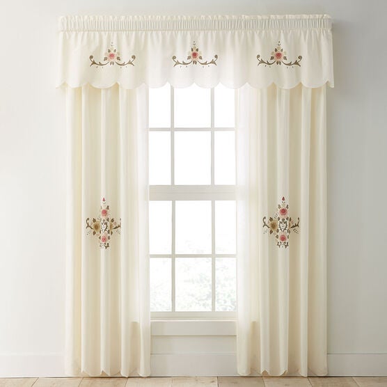 Ava Embroidered Valance, Ava Embroidered Valance,