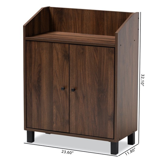 Rossin 2-Door Top Shelf Wood Entryway Shoe Storage Cabinet Furniture, , alternate image number null
