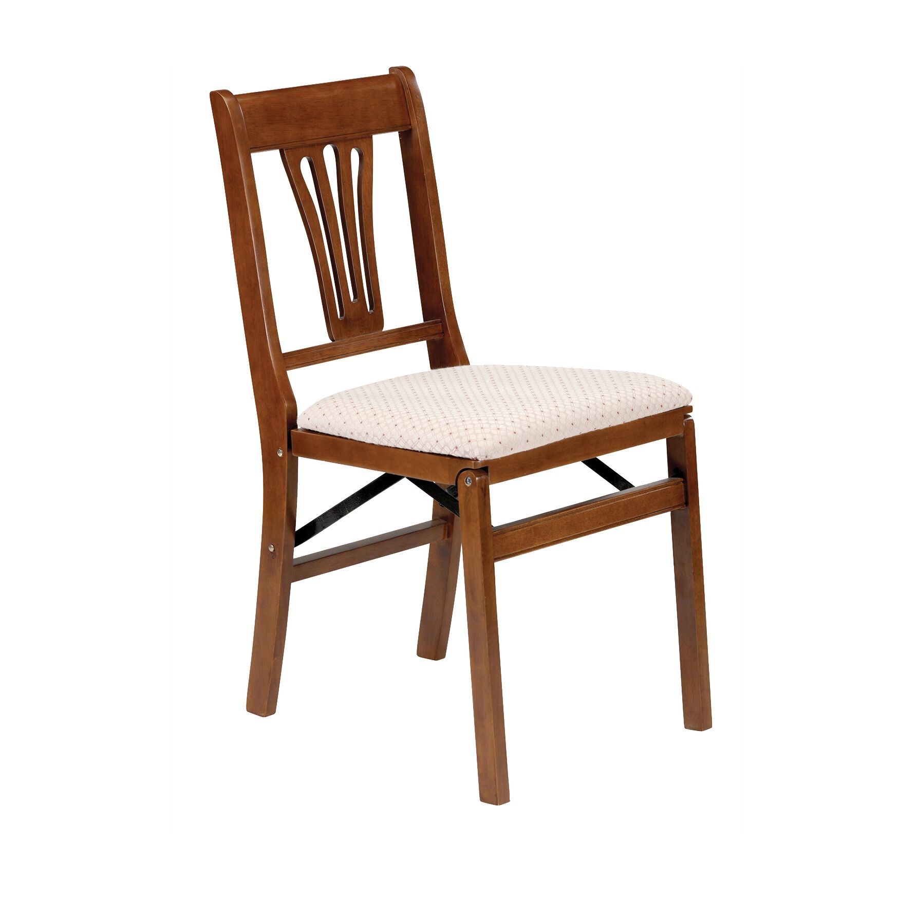 Urn Back Wood Folding Chairs, Set Of 2, FRUITWOOD, hi-res image number 0