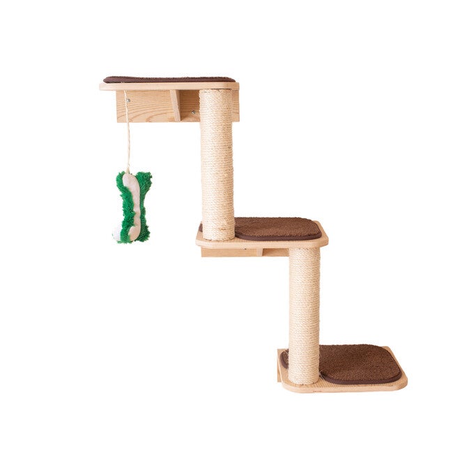 Real Wood Wall Series: Cat Dog Pet Steps, NATURAL, hi-res image number 0