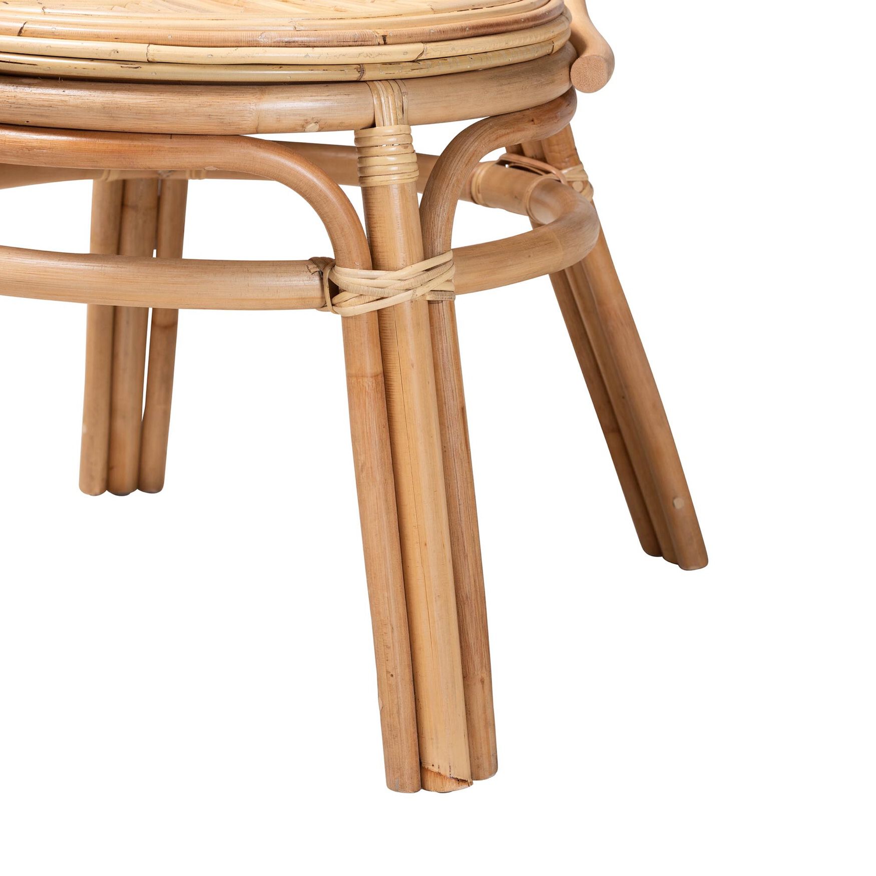 Carita Modern Bohemian Natural Brown Rattan Dining Chair, , alternate image number 5