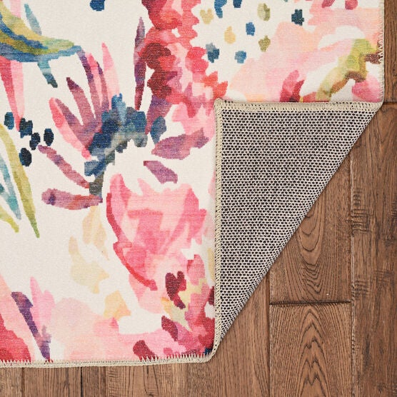 Washable Julian Raspberry/Ivory Rug, , on-hover image number null