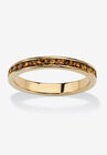 Yellow Gold Plated Simulated Birthstone Eternity Ring, NOVEMBER, hi-res image number null