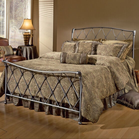 Full Bed with Bed Frame, 76'Lx55½'Wx48½'H, BRONZE PEWTER Full Bed with Bed Frame, 76'Lx55½'Wx48½'H, BRONZE PEWTER