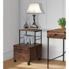 Saint Birch Bombay Walnut Mobile Filing Cabinet With 1-Drawer File Cabinet, , alternate image number null